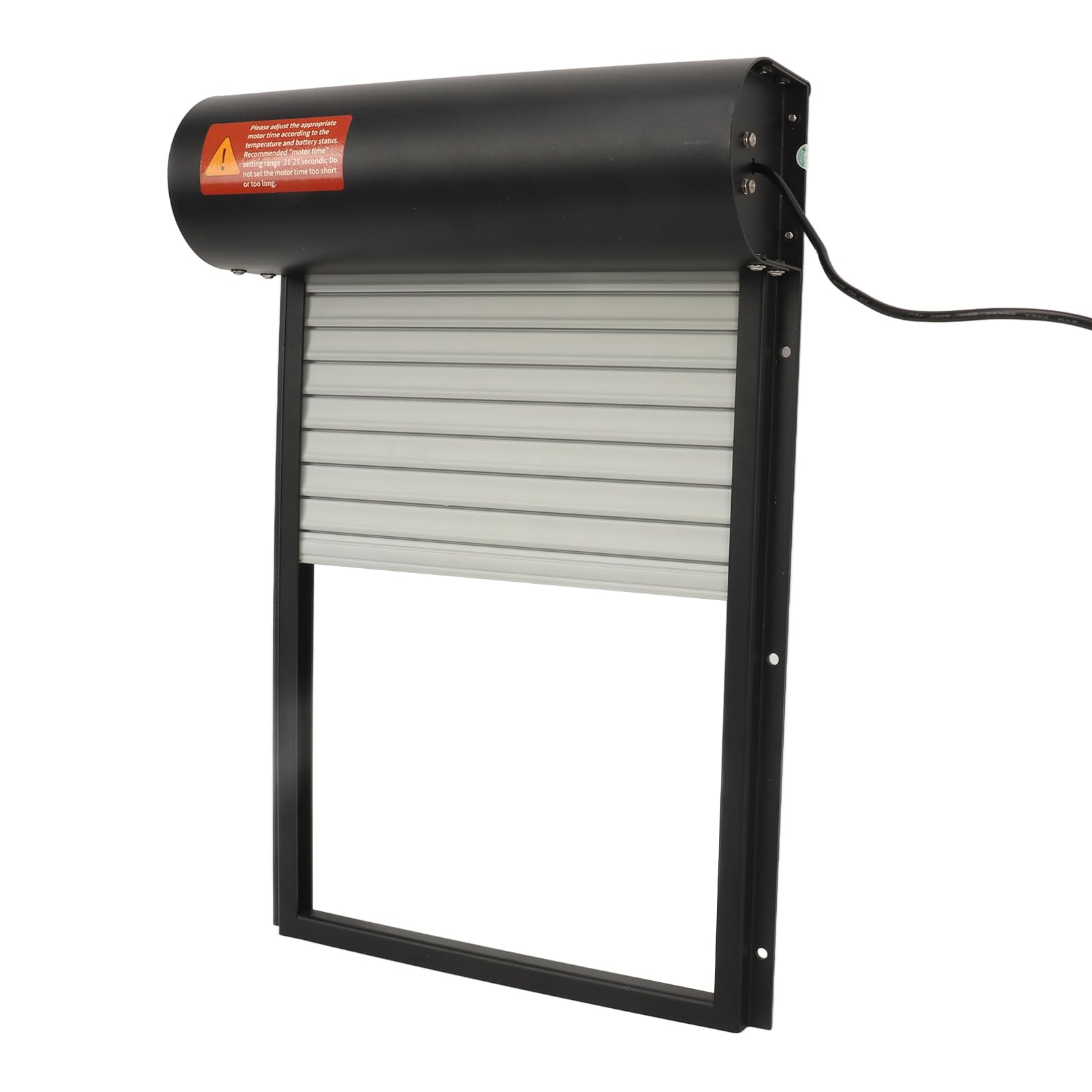 Apriporta Automatico per Pollaio, Porta per Tapparella Elettrica, Strumento di Apertura Manuale in Metallo per Oche, Anatre e Polli con Display a LED per Fattoria (Black)