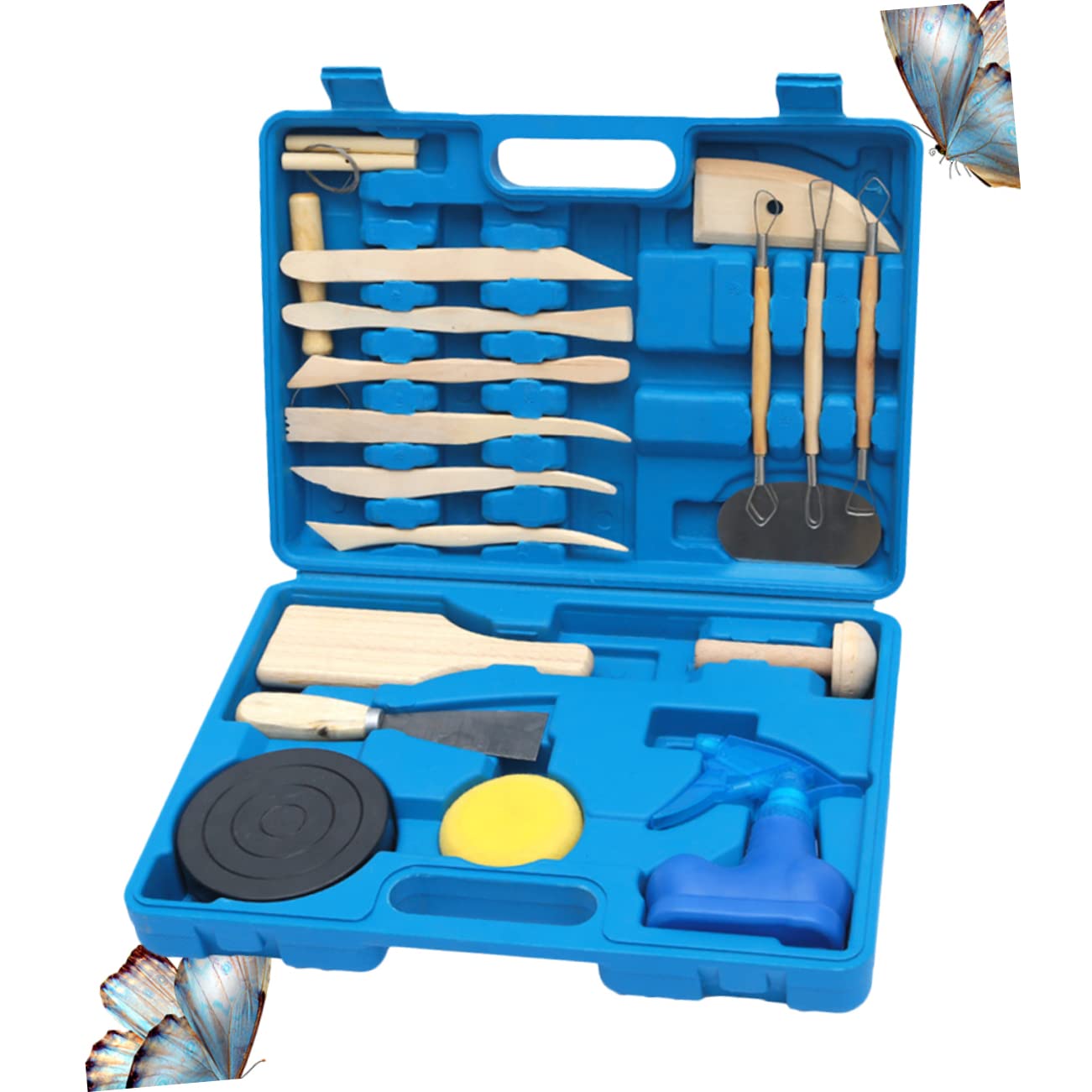 SEWACC 19piezas Kit Completo De Herramientas De Arcilla Instrumentos Para Figuras Auxiliares Para Modelar Barro