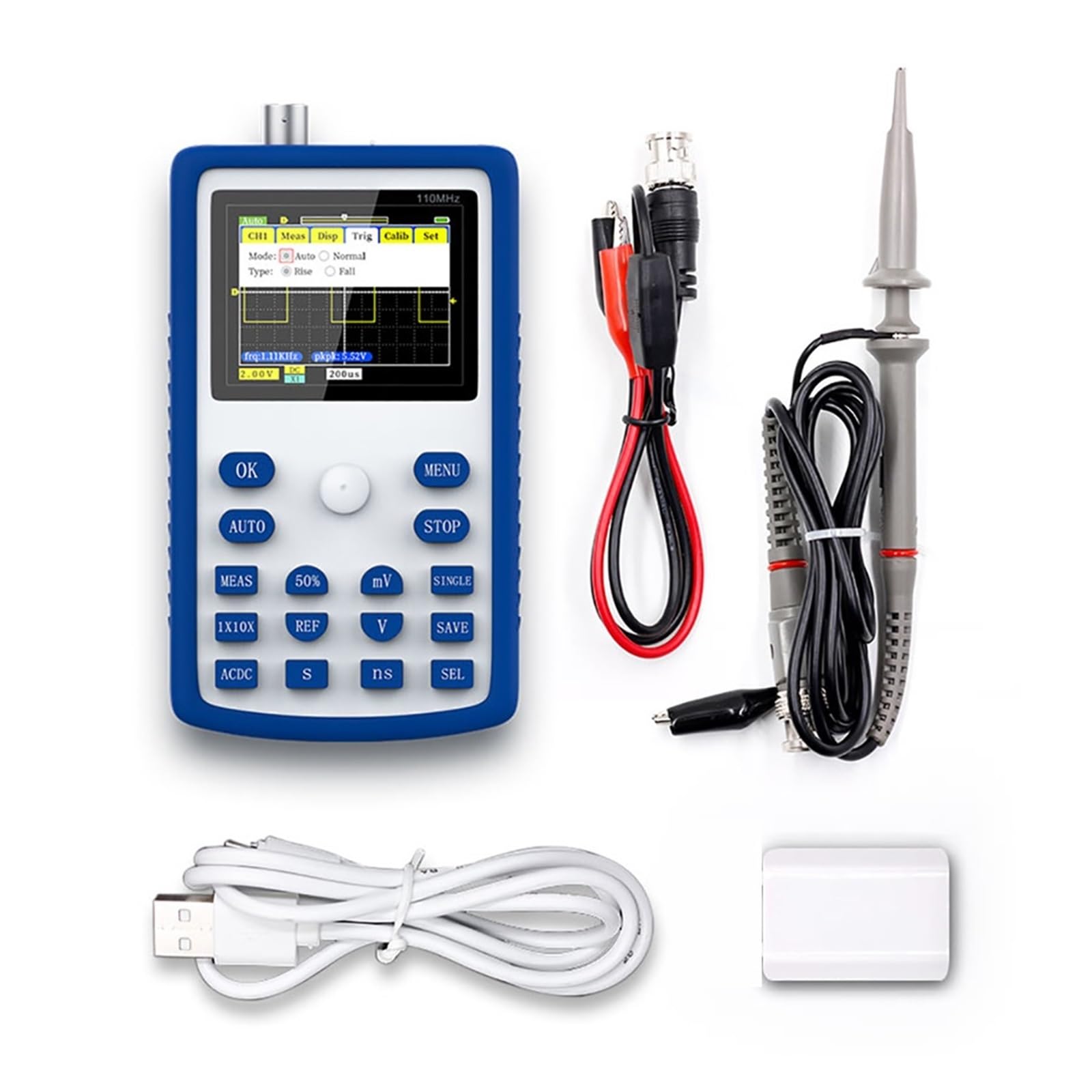 Oscilloscopi digitali professionali Frequenza di campionamento 500 Larghezza banda analogica 110 MHz Supporto Memorizzazione forme d'onda Facilità Di Misurazione