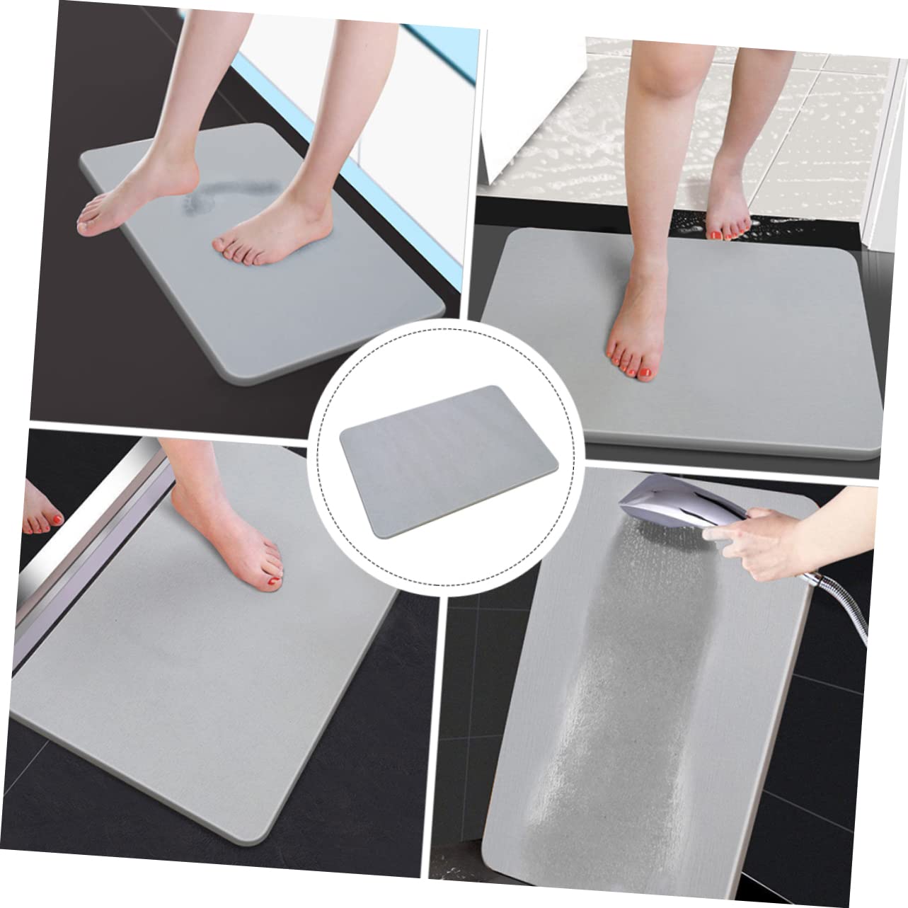 LABRIMP Tappeto da Bagno Antiscivolo Assorbente, Diatomite, Design Semplice