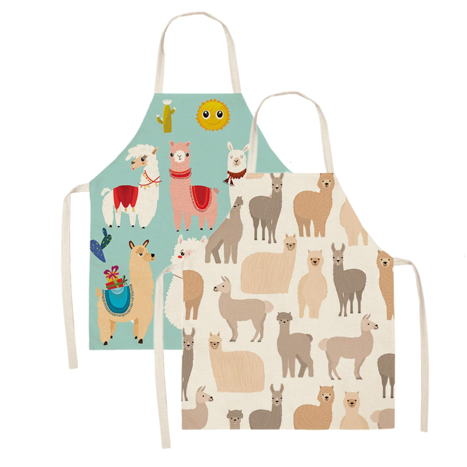 Canzoon Delantal niño, 2 Piezas Alpaka Kinderschürze Ideal para los pequeños ayudantes en la cocina Delantal infantil para los amantes de la cocina