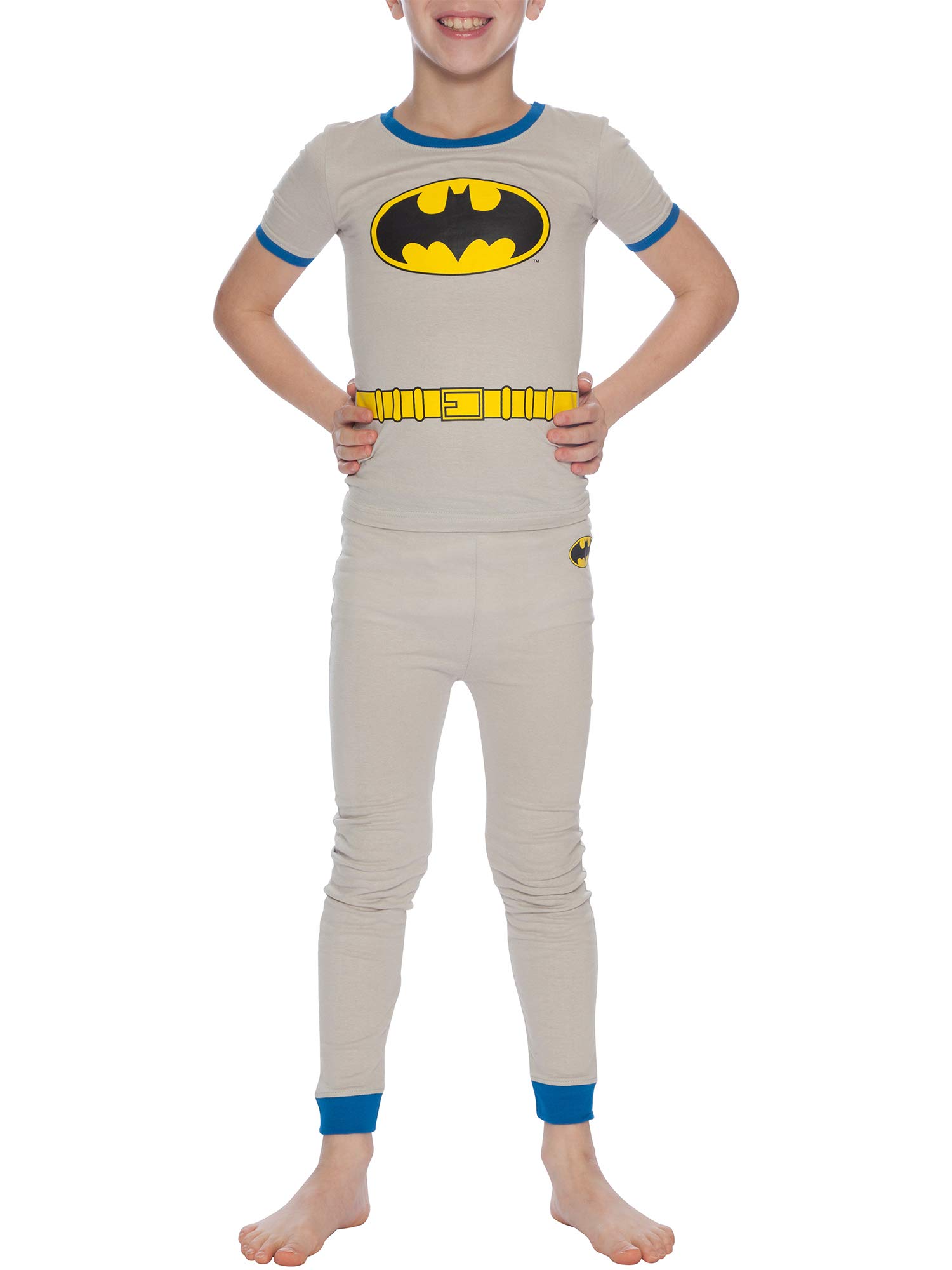 INTIMO DC Comics Boys Batman Superhero Costume Cotton Pijama Set 4 Gris/Azul