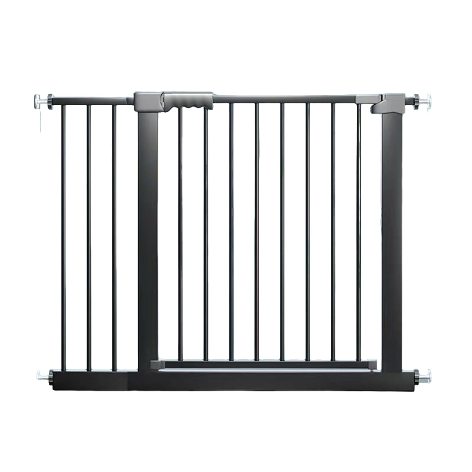 Zuiquity Pet Gate for Dogs & Cats, Adjustable Stair Gate, Heavy-Duty Steel, 3-Lock Auto Close Dog Gate with 180° Swing Door for Doorways Stairs(Size:207-217cm/81-85in,Color:black)
