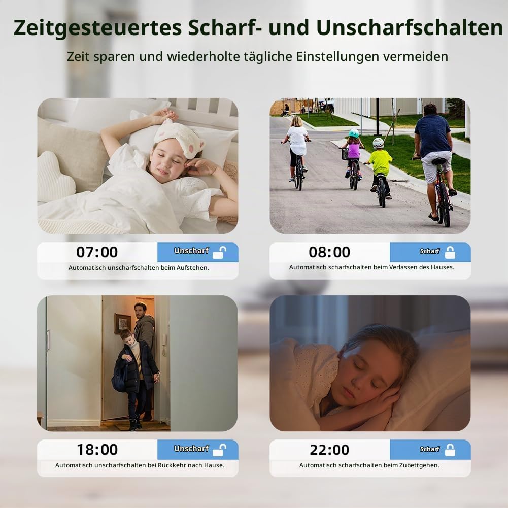 XNY Voller Touchscreen Funk Alarmanlage Haus, Haus Alarmanlage Komplett Set, GSM WLAN Alarmanlage Wohnung mit APP Alarm, 8-Stück-Kit (Fenster Tür Sensoren, Bewegungsmelder, Fernbedienungen, Sirene)