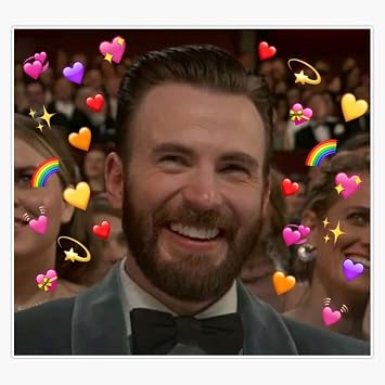 Magnet Chris Evans Hearts Magnet Vinyl Decal Sticker 5"