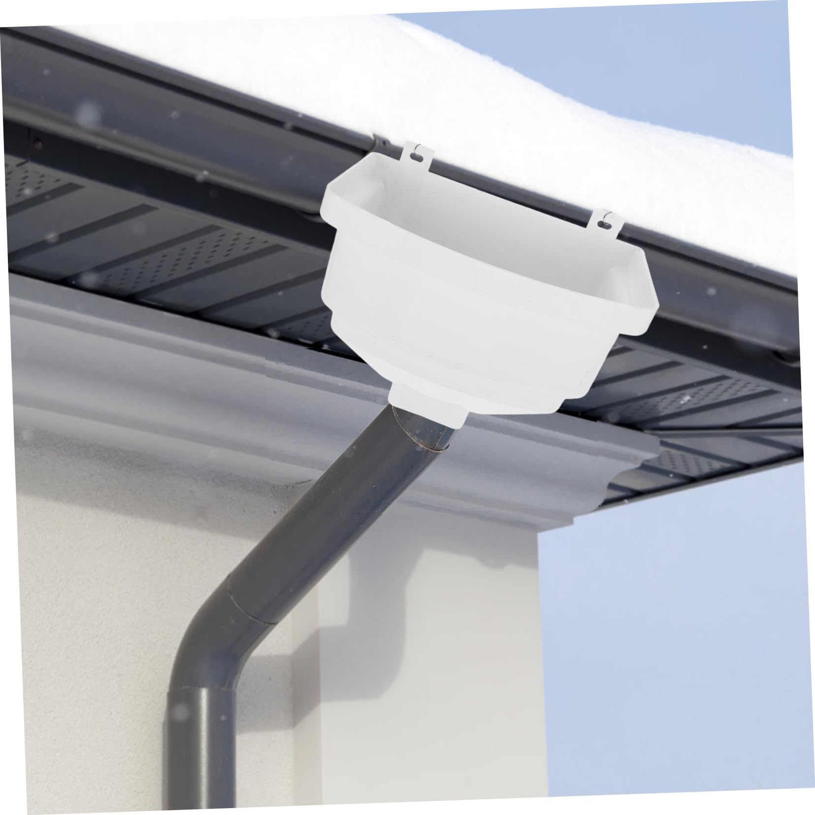 Conector De Bajante De Agua para Barril De Lluvia Adaptador Plástico De Canalón Recolección De Agua Pluvial Fácil Instalación y Desagüe