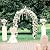 DOEWORKS Wedding Arch Stand, Party Show Backdrop Arch Frame, Garden Metal Arbor, 8'4'' High x 4'7'' Wide, Dark Green.