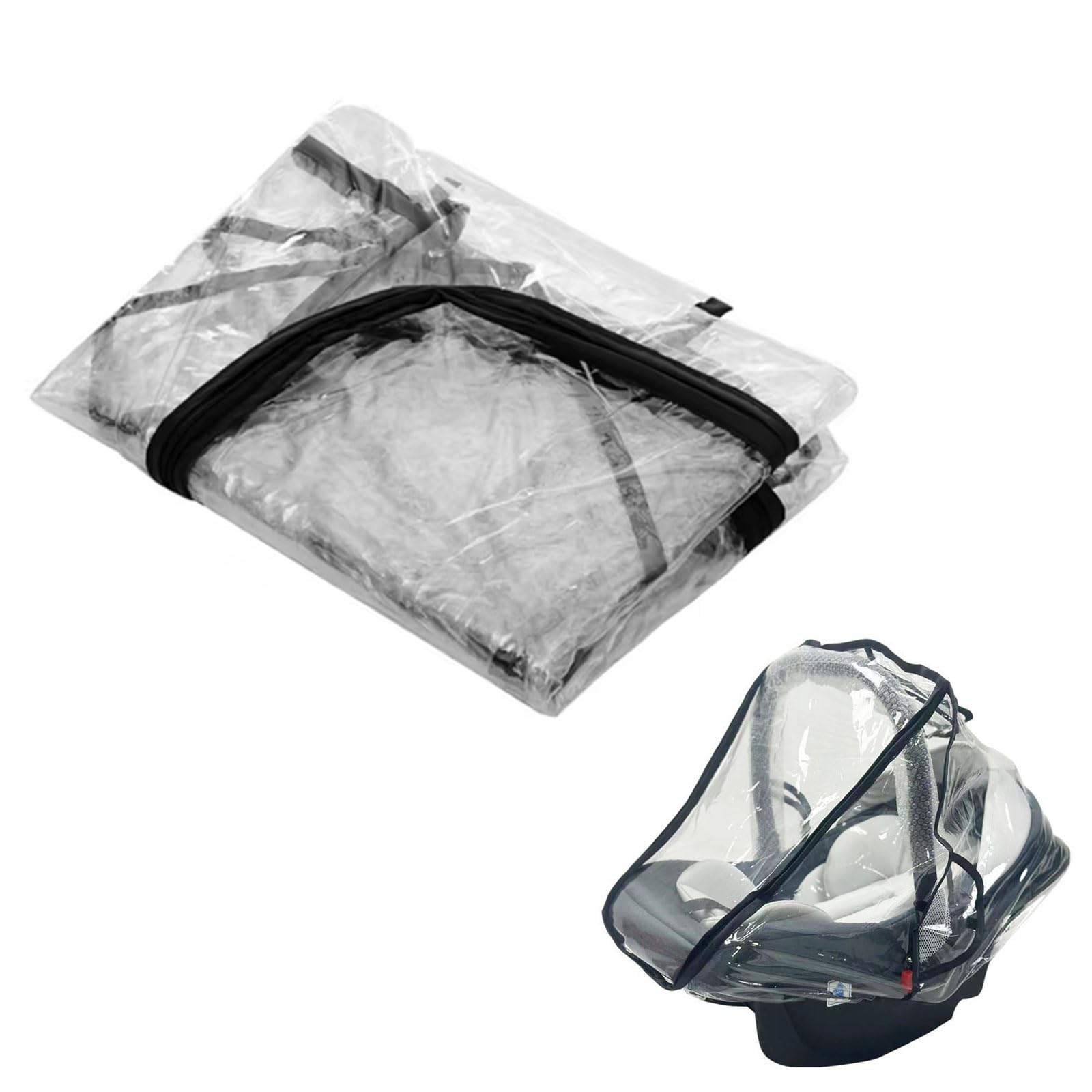 Burbuja Lluvia Universal Capazo, Protector de Lluvia para Silla de Coche de Bebé, Protector Lluvia Carro Bebe Universal, Protector de Lluvia Universal para Capazo