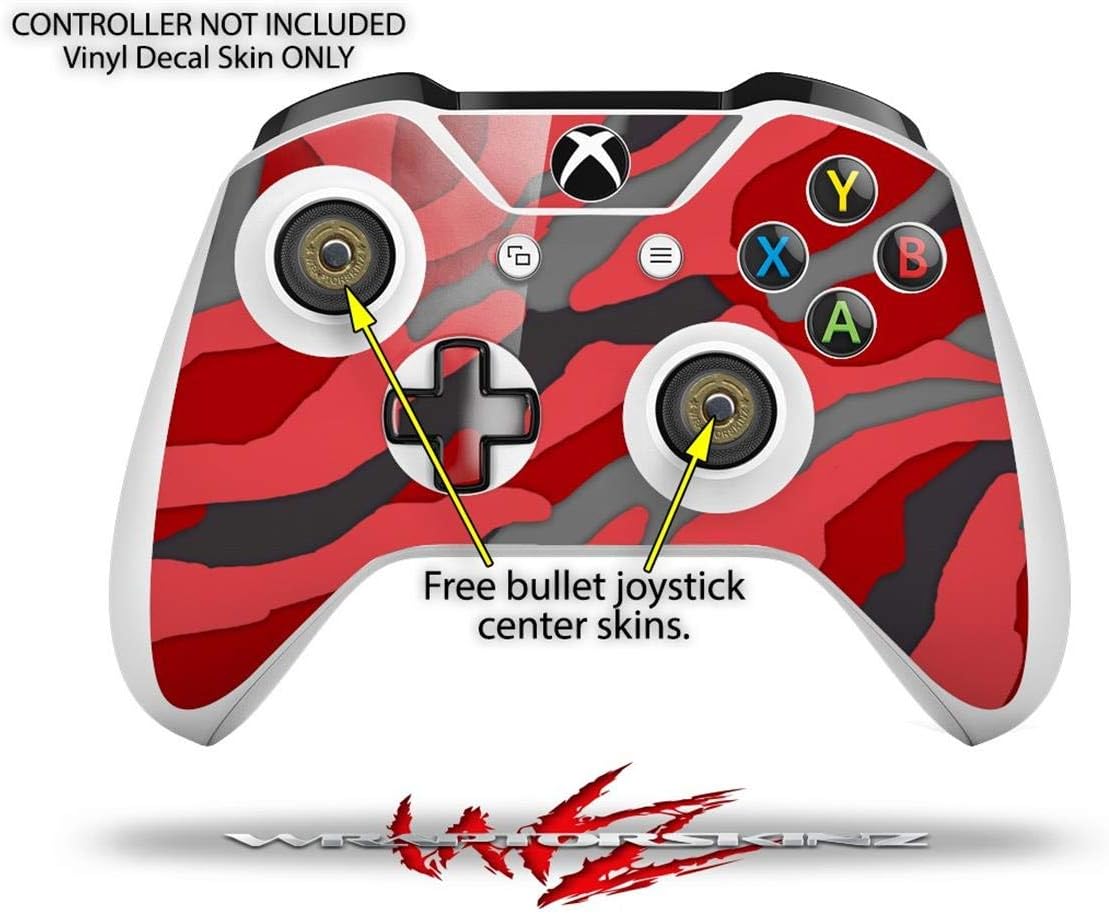Decal Vinyl Skin Wrap Compatible with Xbox One S Console and Controllers - Camouflage Red