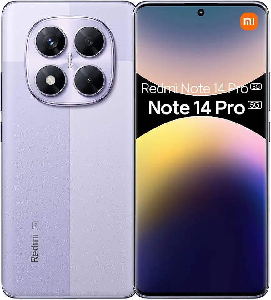Smartphone Xiaomi Redmi Note 14 Pro 5G Lavender Purple (Roxo Lavanda) 12GB RAM 512GB ROM NFC