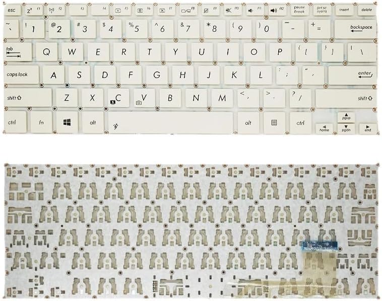 FORIDA Laptop Keyboard Compatible for Asus E202 E202S E202SA E202M E202MA E201S E201SA R202E AEXK6U00010 0KNL0-1122US00 MP-12K13US-920W Aeex2L00010 (Short Cable White)
