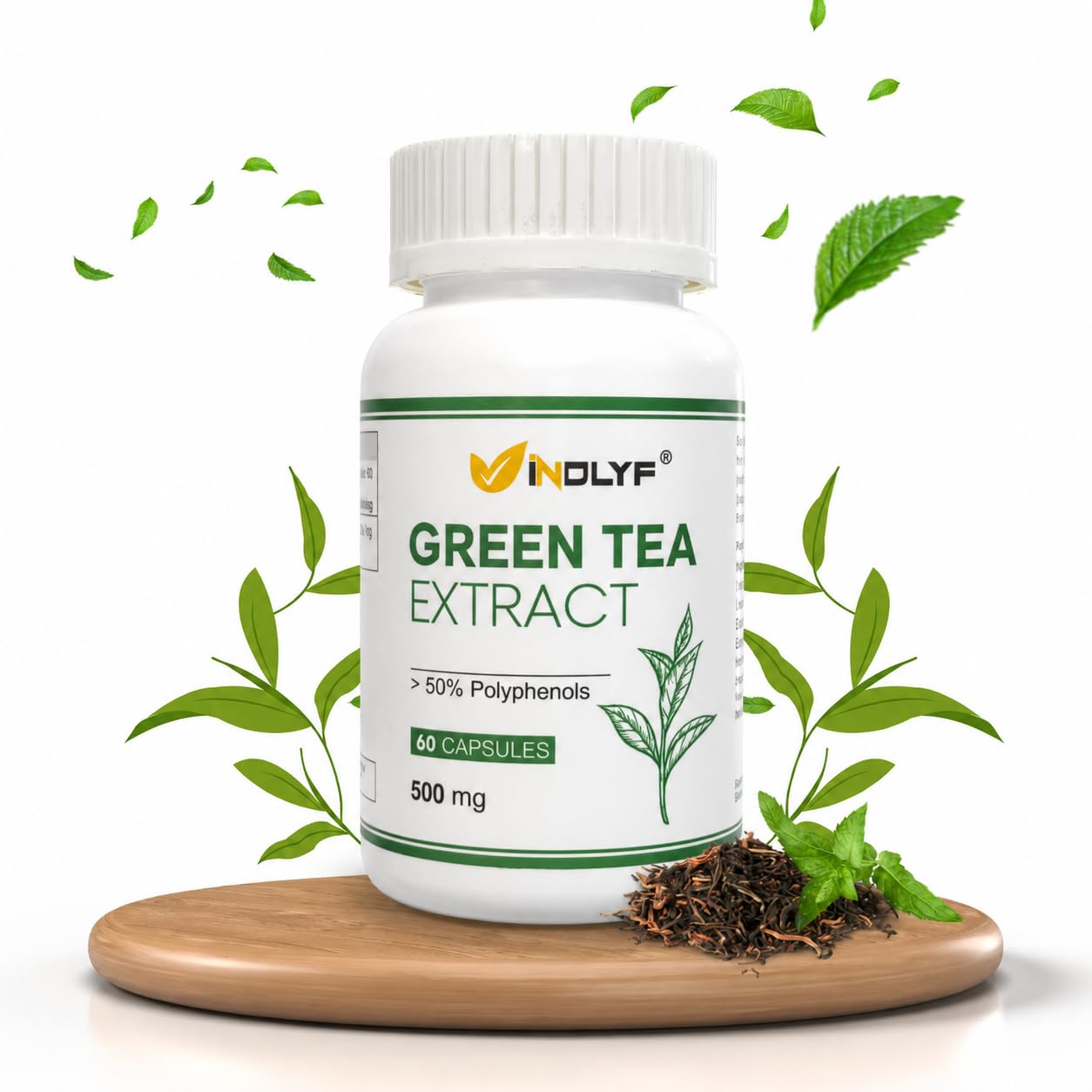 Green Tea Extract 500mg - 60 Capsules | Herbal Fat Cutter Tablet for Weight Loss, Metabolism Boost & Antioxidant Support | Vegan Greentea Supplement-image-49