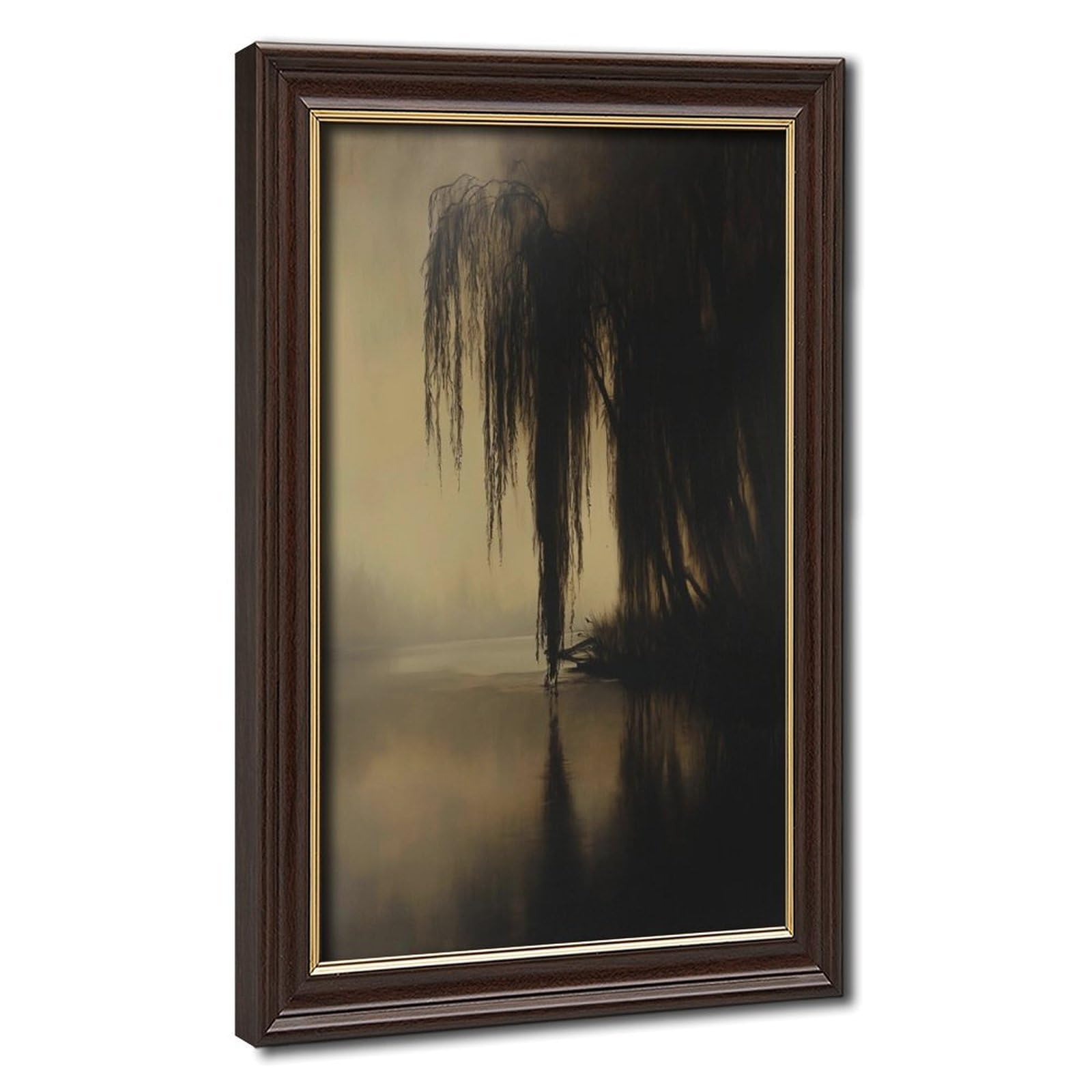 Bareronor Old Willow Tree Cottagecore Canvas Poster Bedroom Decor Landscape Office Room Decor Gift 20" L X 30" W