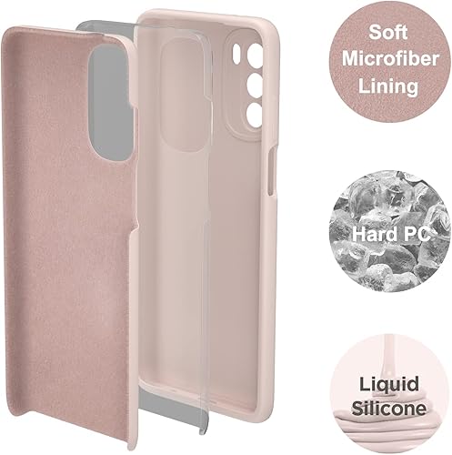 Miniatura 10 de NUIMADL Moto G Stylus 2022 - Funda protectora de silicona líquida suave y forro de microfibra antiarañazos, a prueba de golpes, compatible con