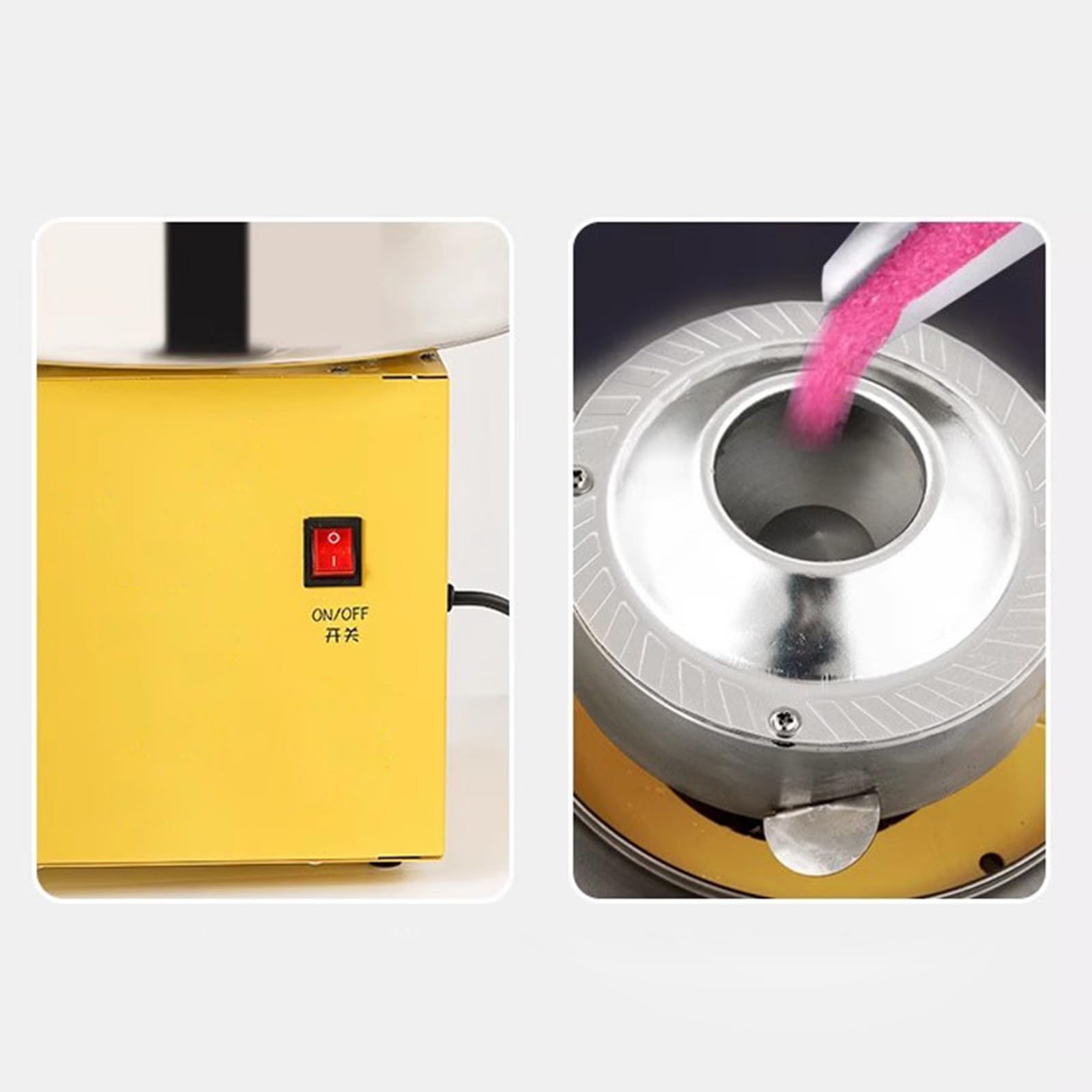 máquina de algodón de azúcar Máquina de algodón azúcar, Uso Comercial, máquina Elegante Completamente automática for emprendimiento y establecimiento Puestos(Yellow)