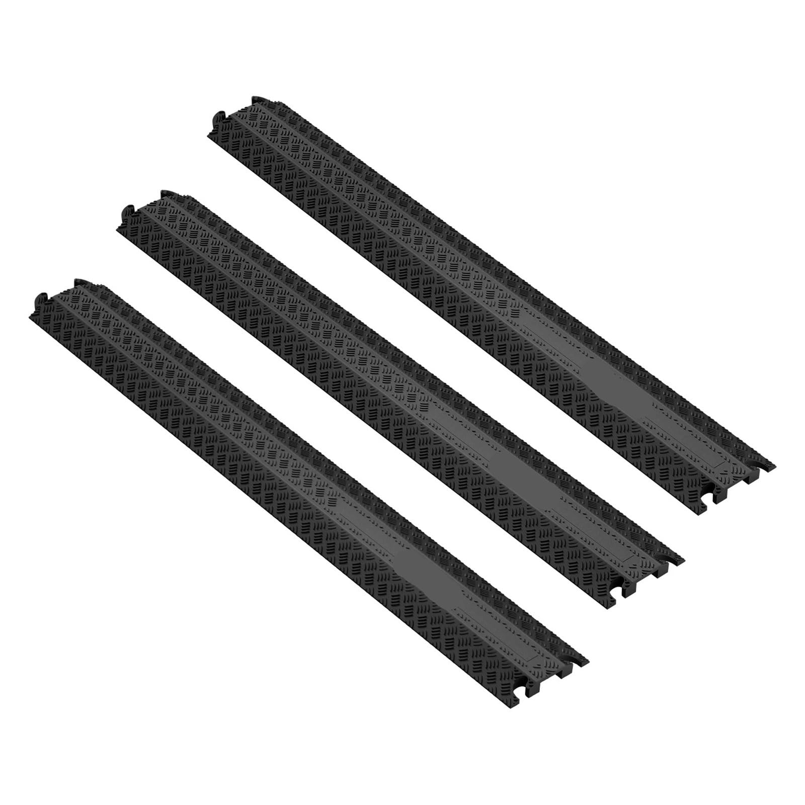 Rampa de Protección de Cable Rampa con Cubierta for Cables, 3 Unidades, Capacidad de Carga 2000 LB/Eje, Resistente, Protector mangueras y, for Piso