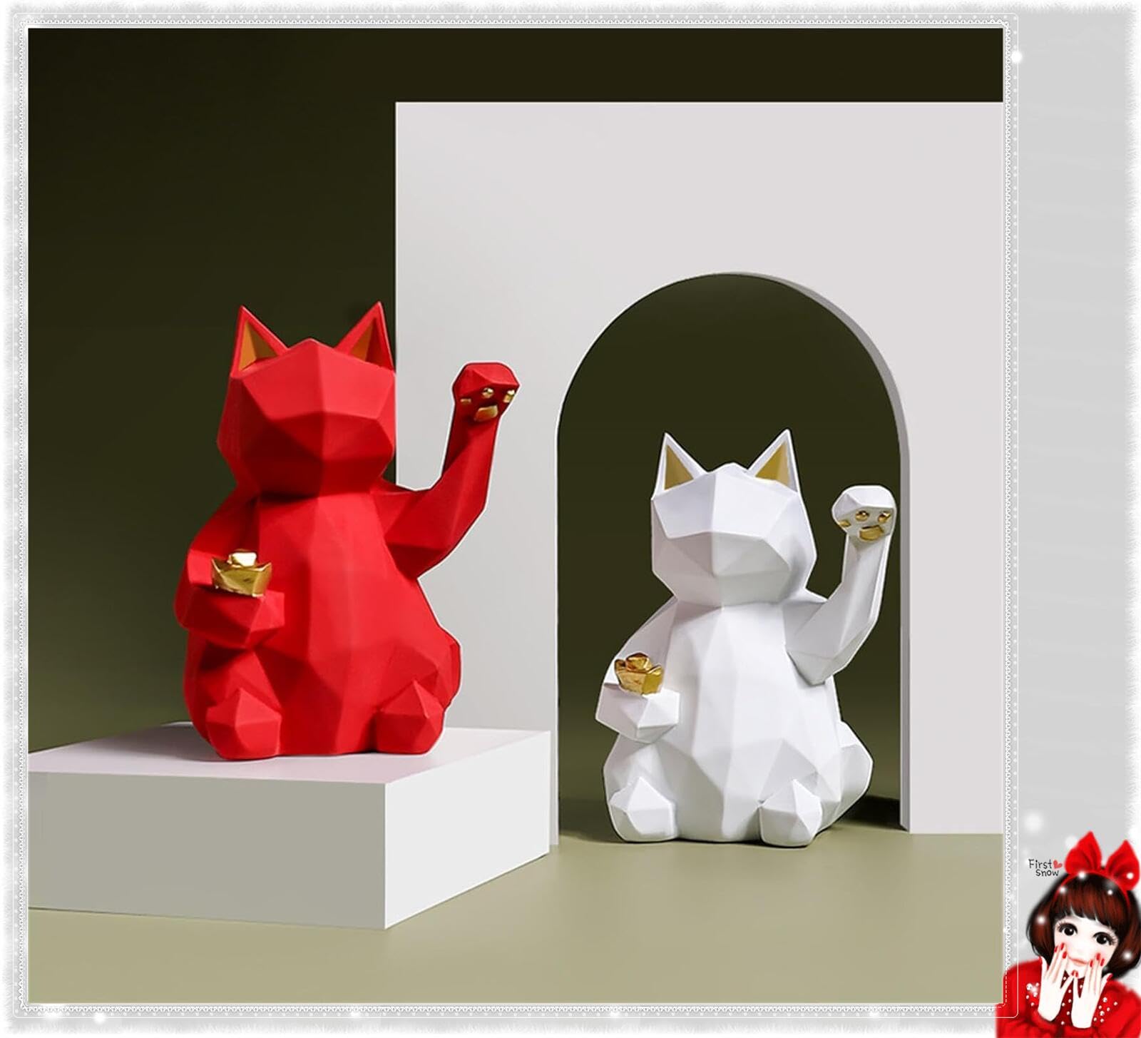 【人気商品】招き猫 置物 おしゃれ かわいい 北欧 ミニ 金 幸運 招福 インテ Amazon.co.jp: 招き猫 置物 おしゃれ かわいい 北欧おしゃれ ミニ 金