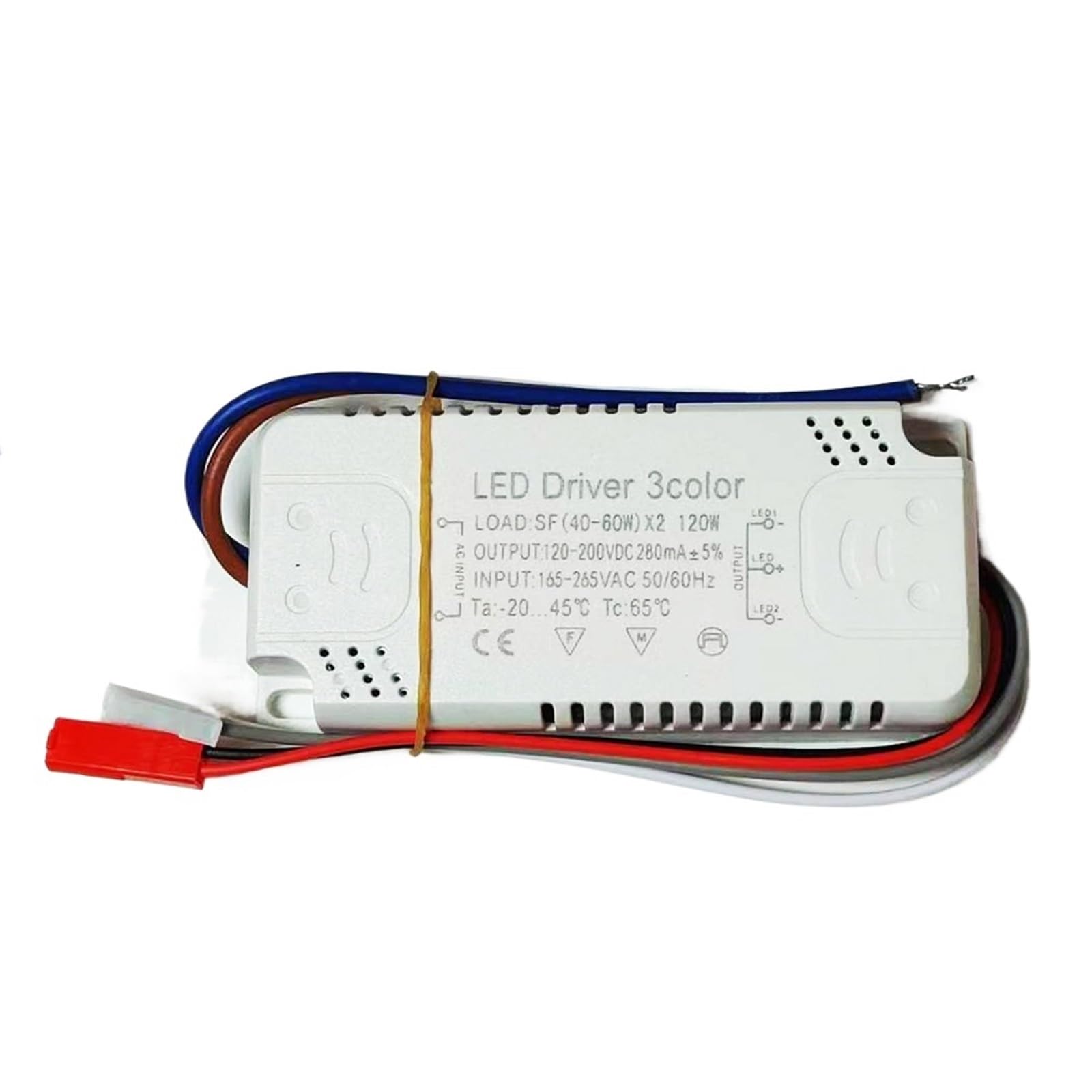 FCARUMIQP LED Driver 3colors 12-80W Adapter for Power Supply AC220V Unit Lighting for Strips-2((40-60W)-2)