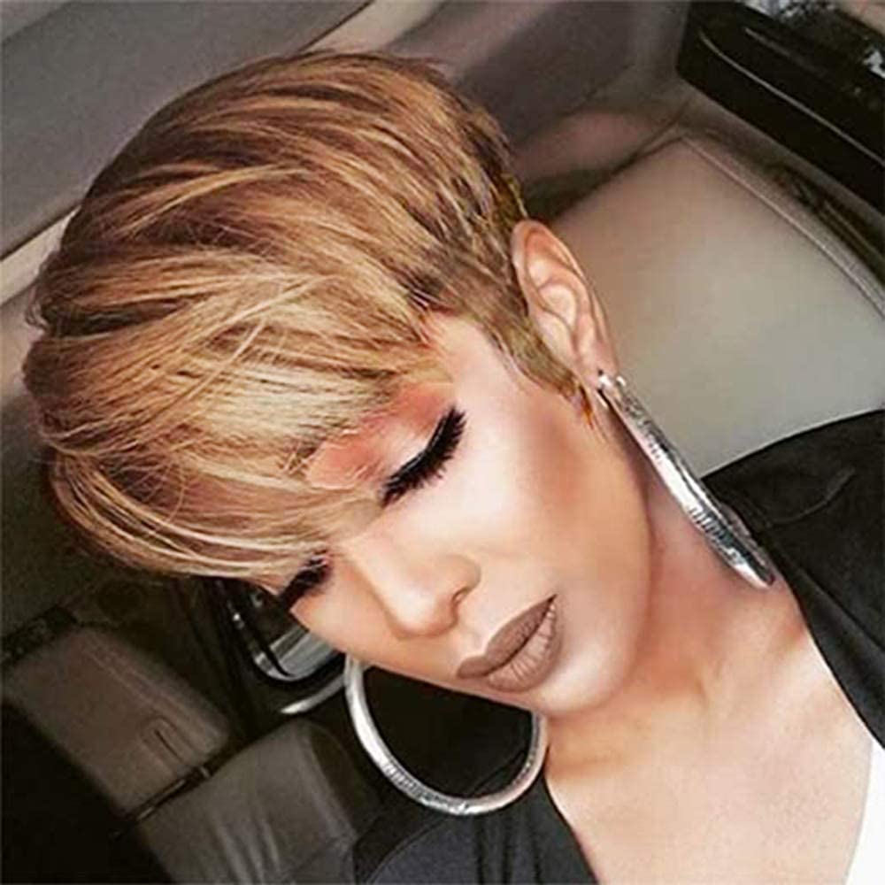 Short Pixie Wigs for Black Women Human Hair Pixie Wigs Short Wigs for Black Women Human Hair Brazilian Virgin OT30 Color