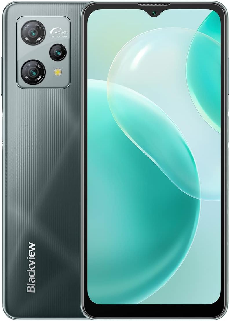 Blackview A53 PRO 4G Mobile Phone Unlocked, Helio G35 7GB 64GB(256GB Expandable), 12MP+8MP, 6.5'' HD+ Waterdrop Screen, 3 Card Slots, 5080mAh Battery, Dual SIM Android 12 Smartphone, Fingerprint Grey