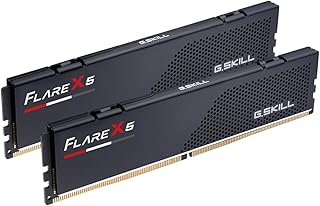 G.SKILL Flare X5シリーズ DDR5 RAM (AMD Expo) 64GB (2x32GB) 6000MT/s CL28-36-36-96 1.40V デスクトップコンピュータメモリ U-DIMM - マットブラック (F5-6000J2836G32GX2-FX5)