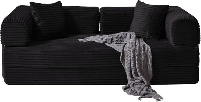 OUTISAN Modular Sectional Sofa, 80 Inch Deep Seat Modern Cloud Sofa, Modular Corduroy Sofas for Living Room, Bedroom, Apartment