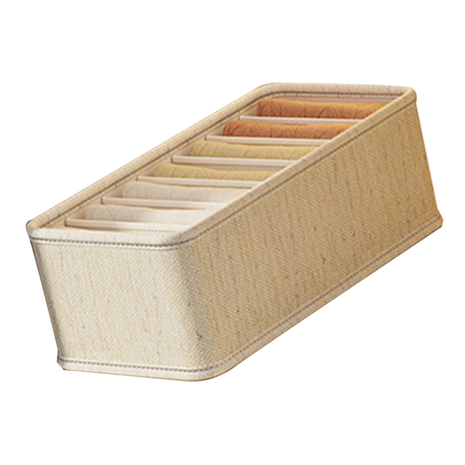 Tsophreniq Linen Closet Organiser for Underwear Scarves and Intimates Separator Box Lingerie Holder with Multi Compartment Underwear Organiser