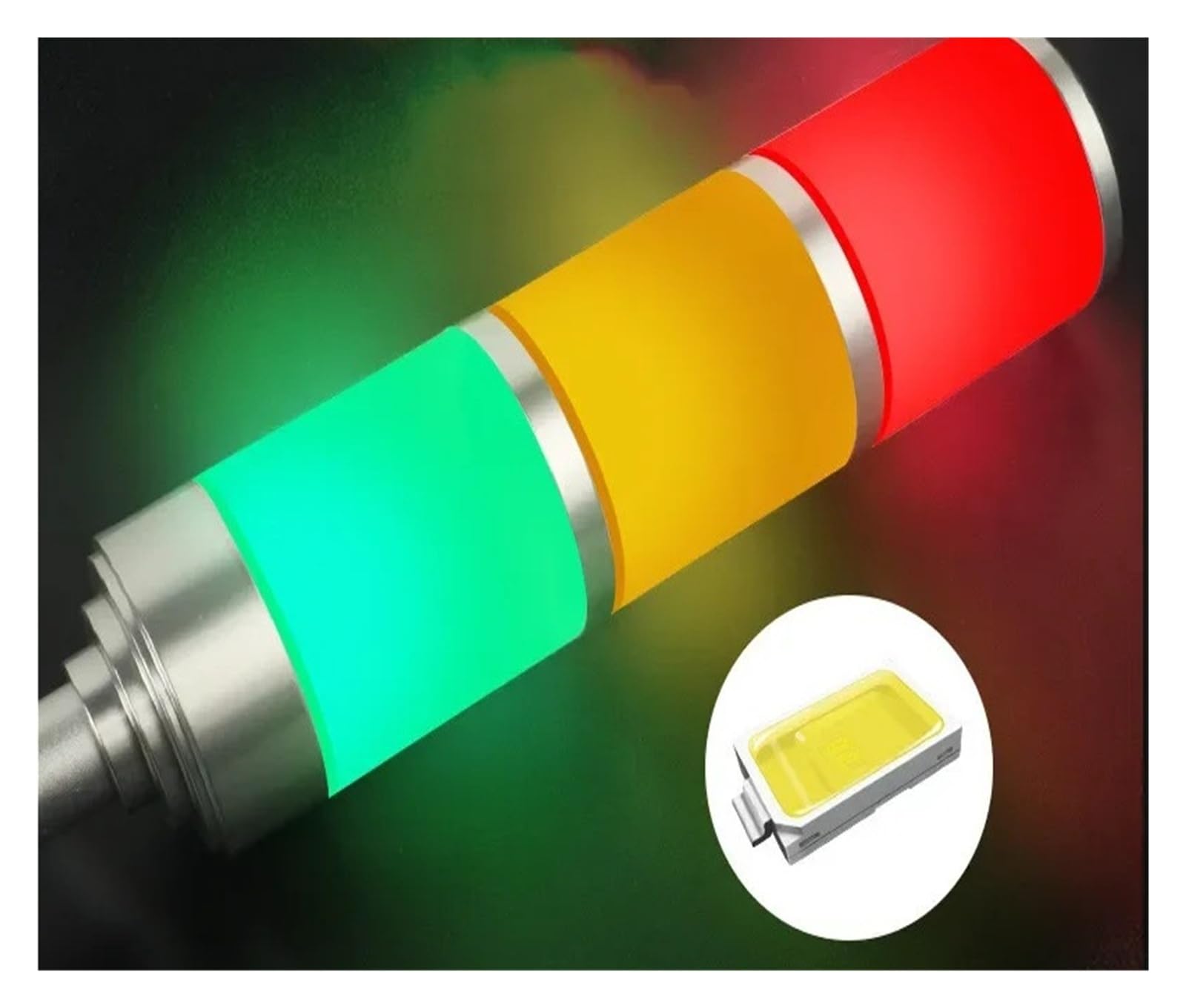 Lámpara de seguridad industrial multicapa de aluminio de 12 V con base de varilla plegable/L LED para torre de señal, alarma, precaución, lámpara de seguridad para maquinaria