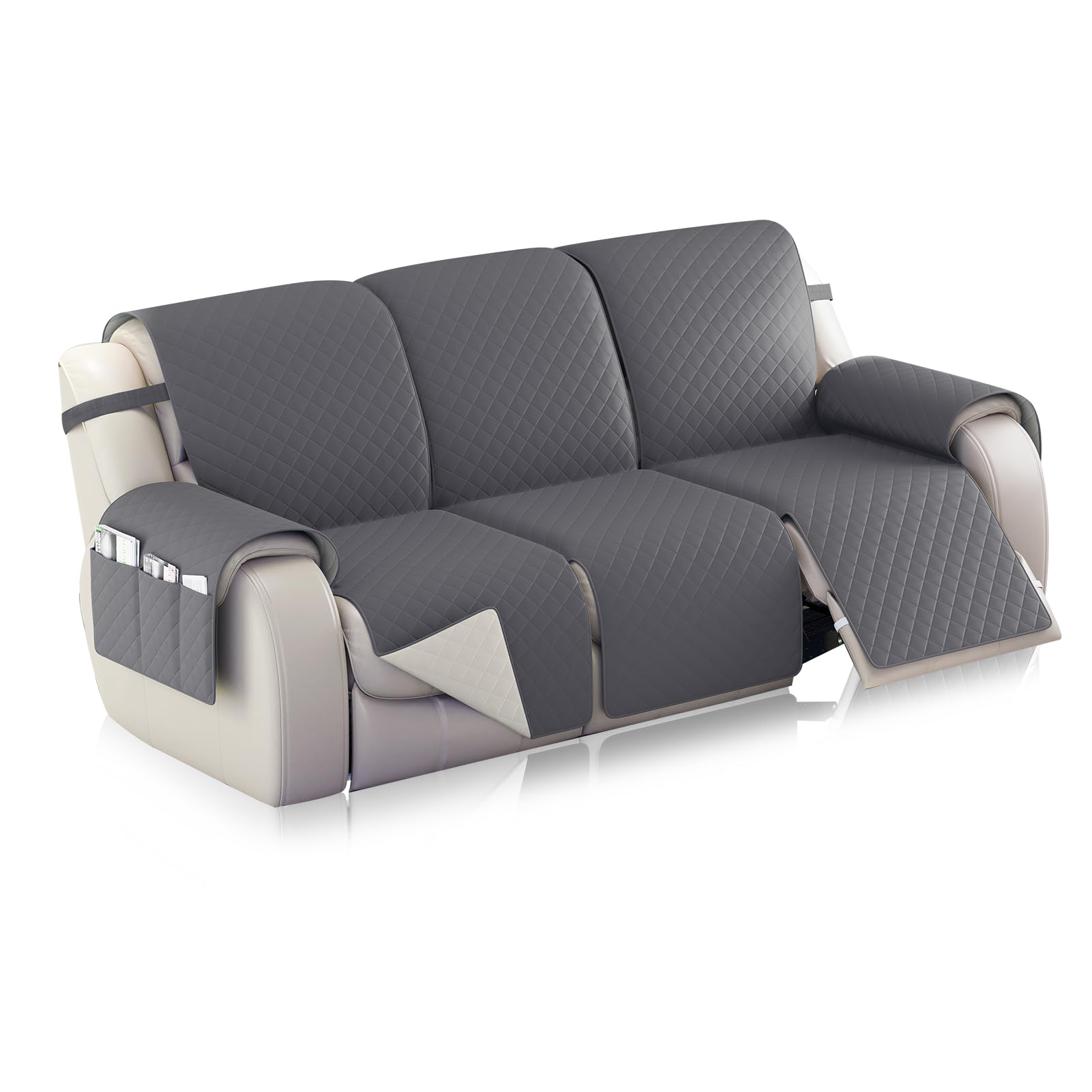 Housse de canapé inclinable 3 places imperméable et antidérapante