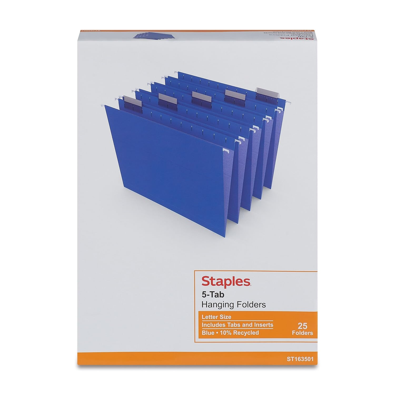 Snapklik.com : Staples Hanging File Folders, 1/5-Cut Tab, Letter Size ...
