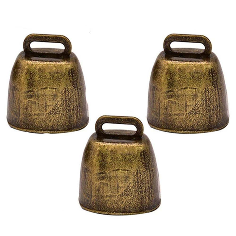 3 Pezzi campane in rame, campana anti-smarrimento, Campane in Metallo Antico, Ottone, per Animali Domestici, Campanelli Antifurto