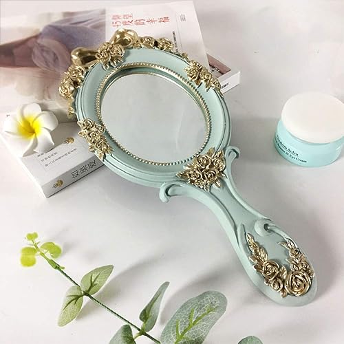 Miniatura 2 de Espejo de mano vintage, espejo de maquillaje de oro rosa, espejo de mano compacto de viaje, regalo para mamá, esposa, novia