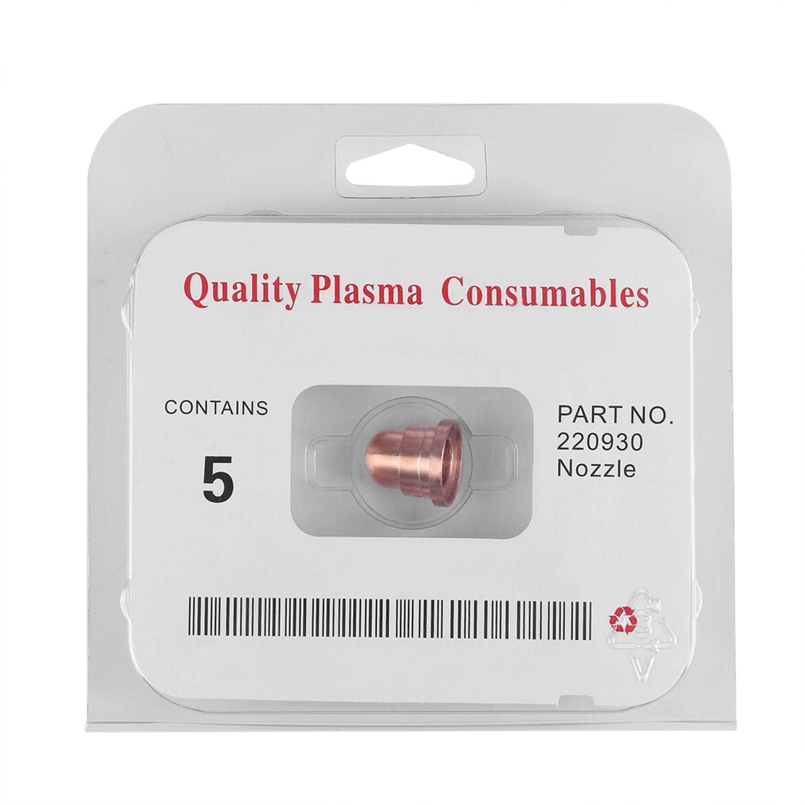 SALUTUYA 5pcs Plasma Cutter Nozzles, Plasma Torch Tips, for Carbon Steel, Stainless Steel, Aluminum,Consumables 220930 for MAX65 Cutting Machine