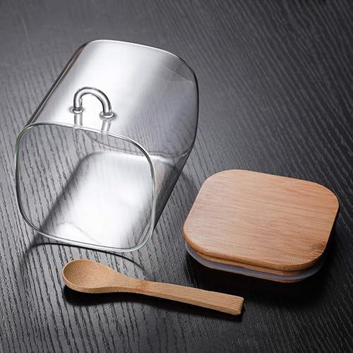 Vista 16 de Recipientes de vidrio para almacenamiento de alimentos con tapa de 17 onzas líquidas, frascos de vidrio con tapa hermética, tarro de almacenamiento