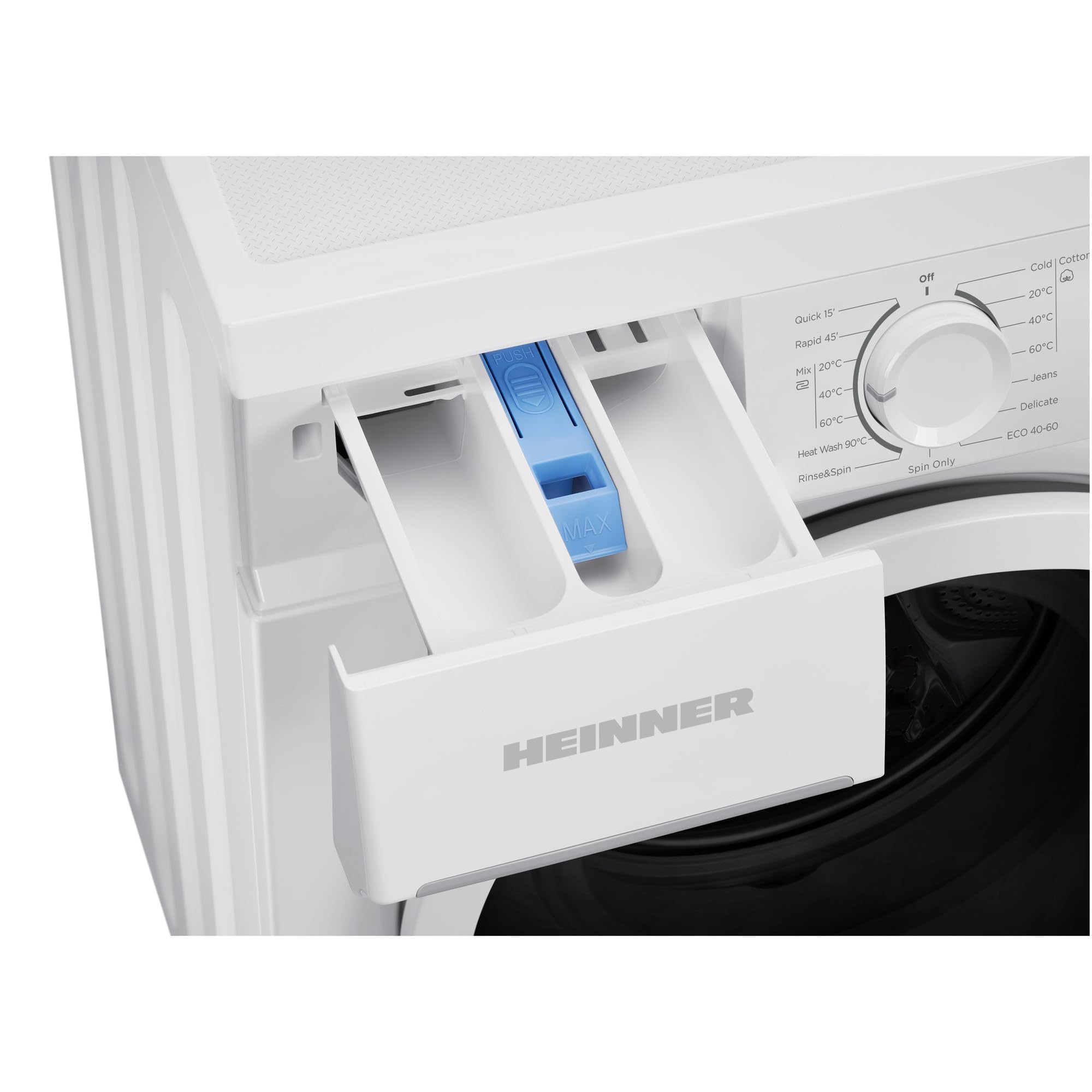 Slim Waschmaschine HWM-M6010SMD++ – 6 kg Fassungsvermögen | 1.000 U/min Schleuderdrehzahl - Energieeffizienzklasse A, Digital-Display - Weiß - 5 Jahre Garantie