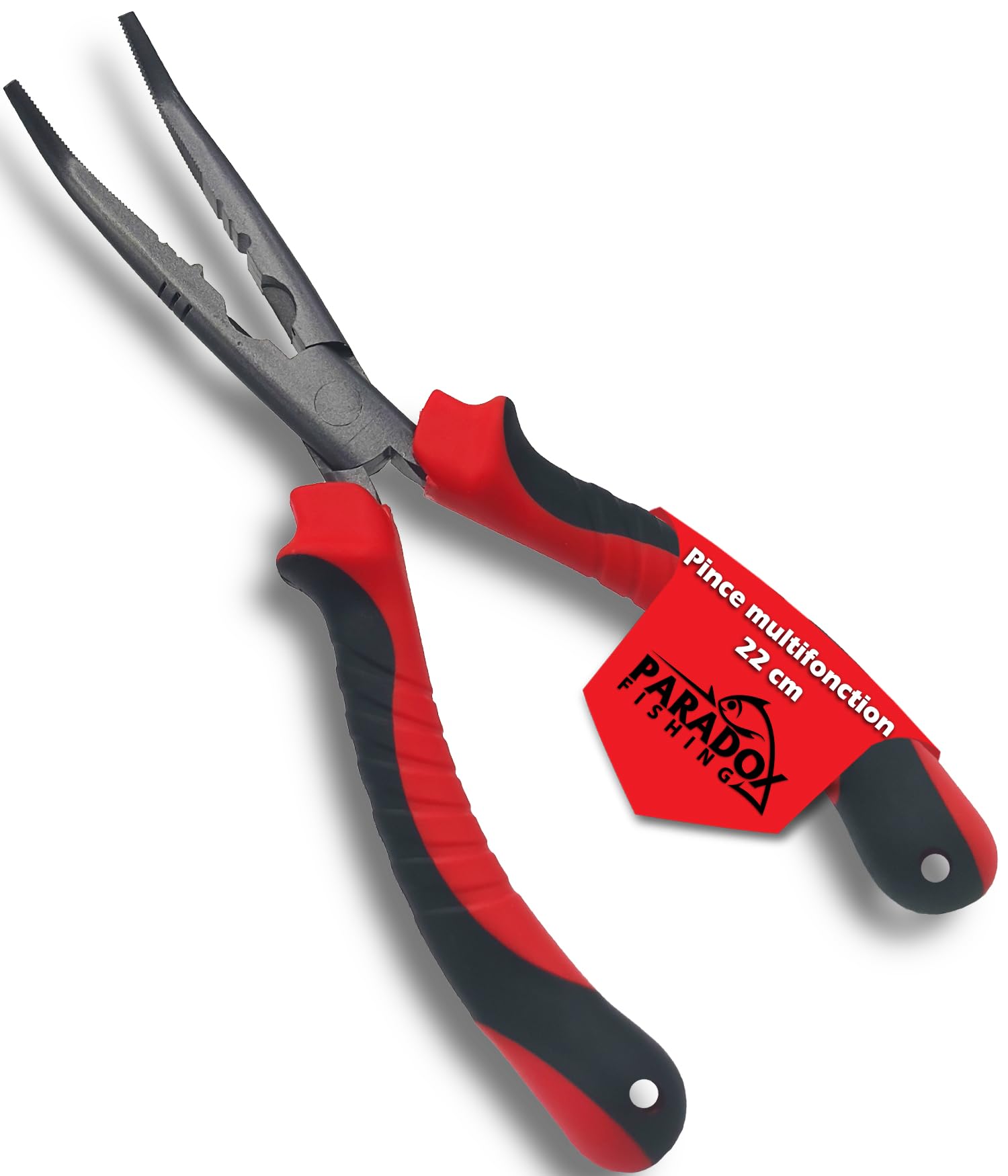 Paradox Fishing Pince de pêche pour poissons prédateurs - 22 cm - Décrocheur d'hameçon - Pince de pêche - Pince à manchon de serrage - Accessoire de pêche - Résistant à la corrosion