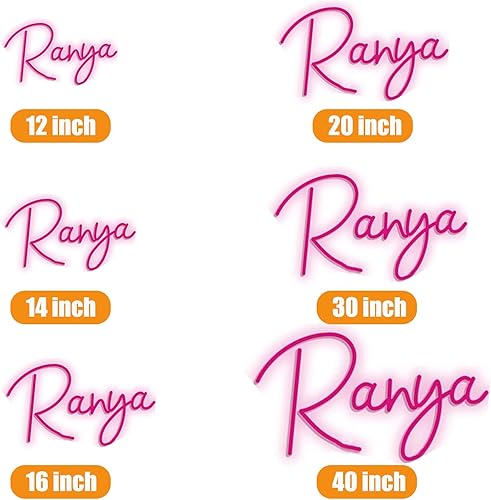 Miniatura 7 de Letrero de neón personalizado, letreros de neón LED personalizados para decoración de pared, luces de neón regulables, 7 funciones de color