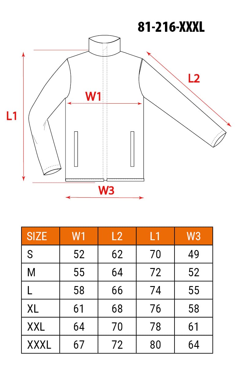 NEO TOOLS Veste de travail premium 62 % coton, 35 % polyester, 3 % élasthanne 2570 g/m² Taille XS à 3XL avec coudes et épaules en Cordura Col haut et poignets élastiques