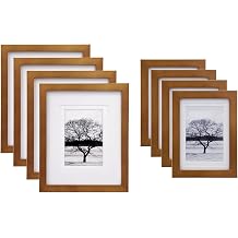 Egofine 8x10 and 5x7 Light Brown Set of 4