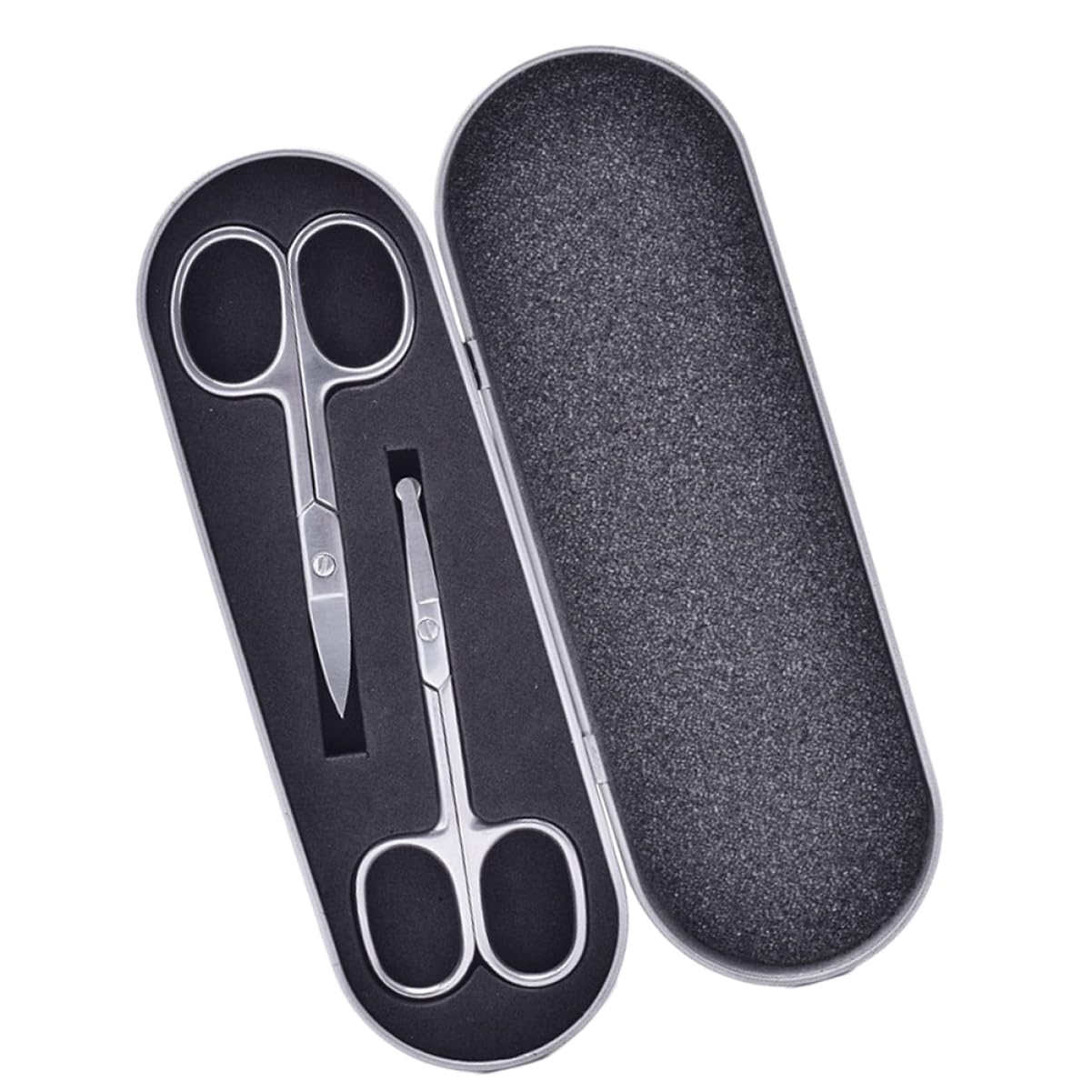 PACKOVE 6piezas Tijeras Inoxidable Para Cuidado De Cejas y Nariz Recortador De Facial Diseño Seguro y Práctico Para Hombres y Mujeres