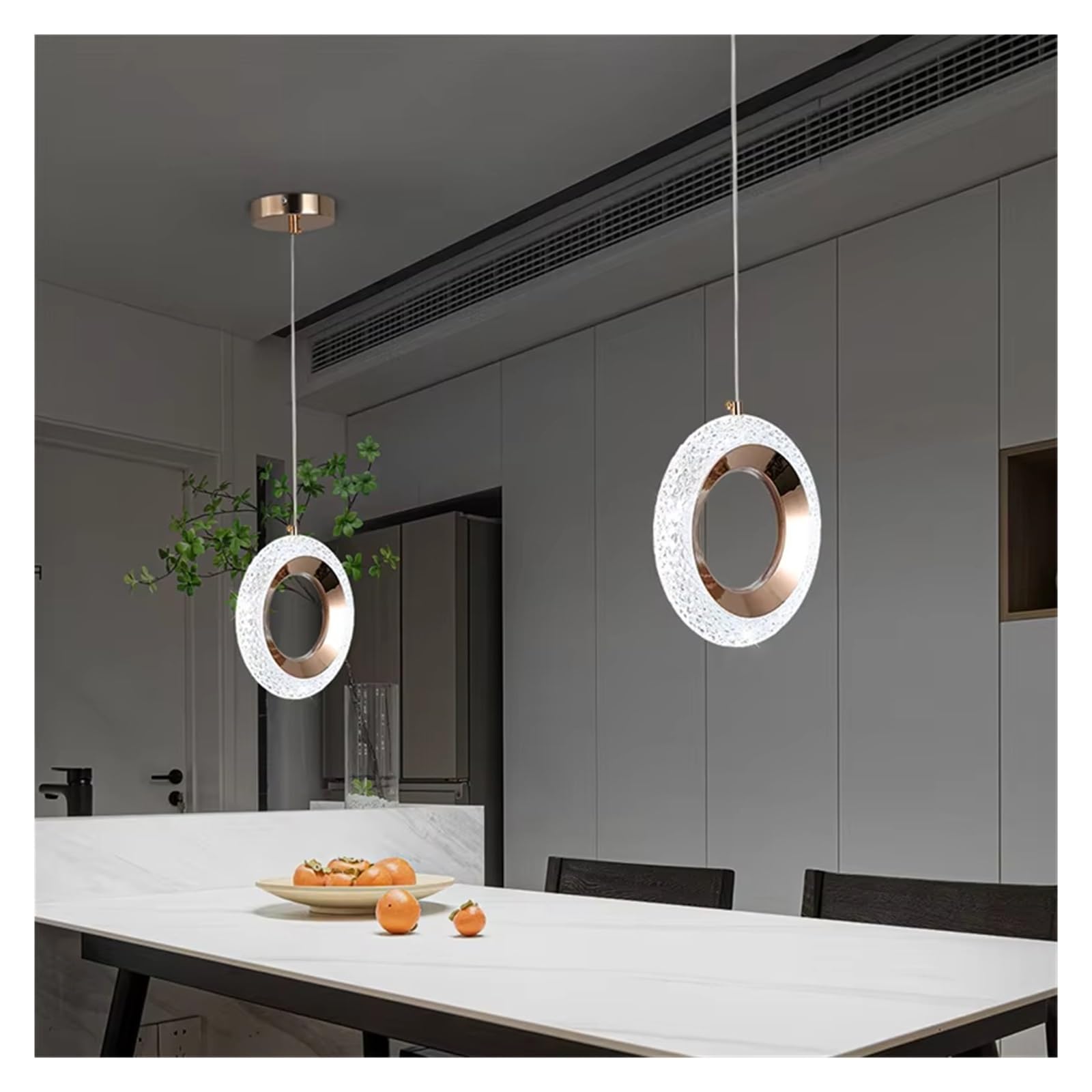 Lampade a Sospensione in Acrilico Nordico Lampada da soffitto per Interni Lampadario a LED da Comodino Apparecchio di Illuminazione Artistico e Creativo, Cucina