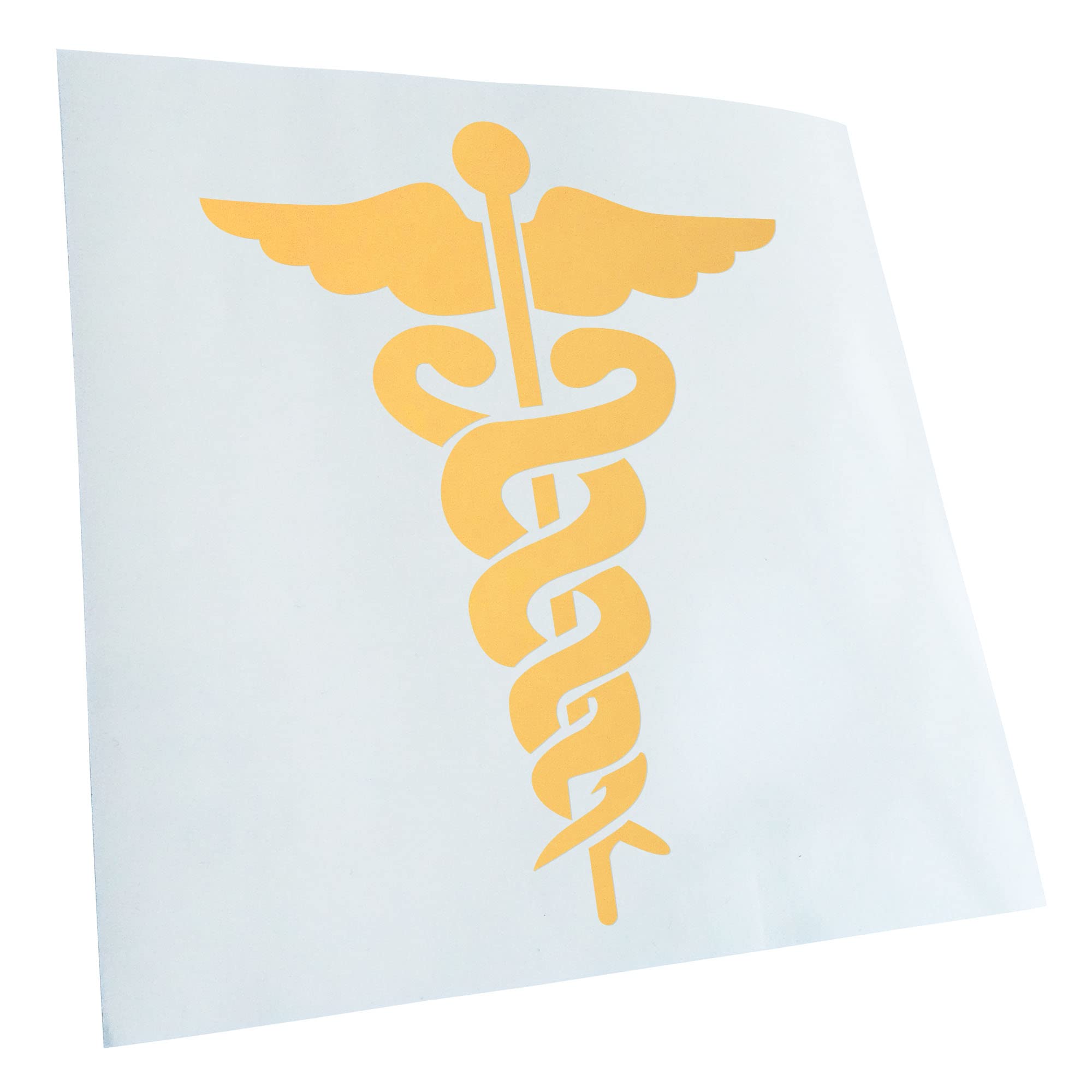 Kiwistar - Car Sticker - Cream - 12.5 x 10 cm Aesculapstaff - Doctor's Symbol - Snakes - Rear Window Car Sticker Weatherproof for Car Truck Moped Truck - Sticker Exterior Self-Adhesive Tuning