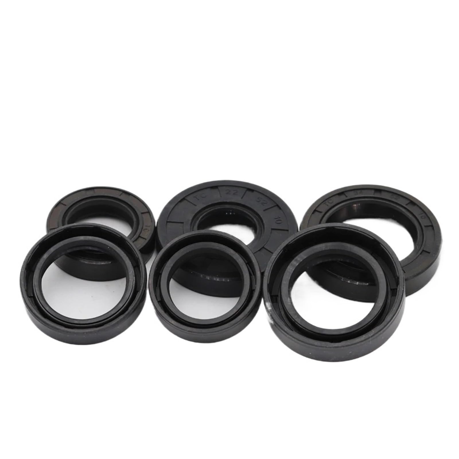 WEKONUMEX Oil Shaft Seals, TC NBR Skeleton Oil Seal Grooved Lip Spring Gasket Pack Of Multiple Sizes(12Pieces 16x30x8)