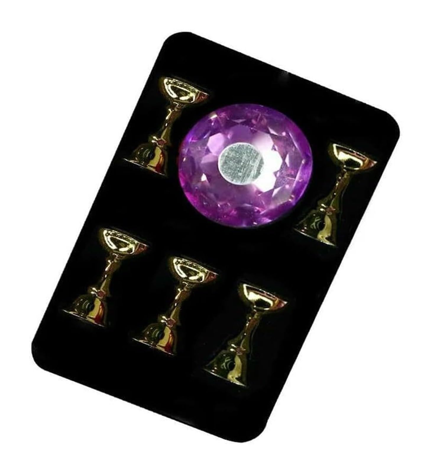 HIFRQVVC Nail Practice Holder, Multicolor Magnet Nail Stand Display Showing Shelf For UV Gel Polish Manicure Tools(Purple Display)