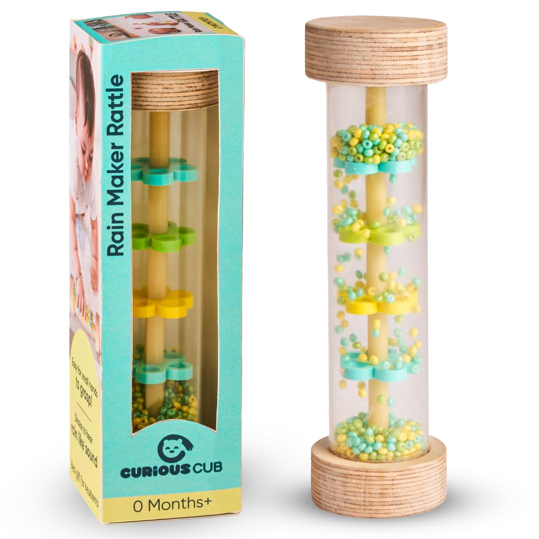 Curious Cub Rainmaker Rattle For Babies 0-6 Months | Tube Rain Sound Toys for Kids | Rattle Toys | Musical Toys For Kids 6-12 Months | New Born Baby Essentials | Music Toy for Kid | Ideal Gift For New Born Baby Curious Cub Rainmaker Rattle For Babies 0-6 Months | Tube Rain Sound Toys for Kids | Rattle Toys | Musical Toys For Kids 6-12 Months | New Born Baby Essentials | Music Toy for Kid | Ideal Gift For New Born Baby