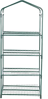 Stojaki na żelazo do Szklarni, 4-poziomowy Metalowy Stojak na Rośliny Stojaki na żelazo do Szklarni Półki Uchwyt na Doniczki Stojak na Rośliny do Wewnętrznych Ogrodów Zewnętrznych Patia Podwórka