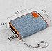 FurArt Credit Card Wallet, Zipper Card Cases Holder for Men Women, RFID Blocking, Key Chain,Compact Size