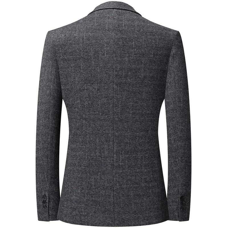 Men's Gray Casual Blazer Classic Fit Two Button Sport Coat Notch Lapel Suit Jacket2