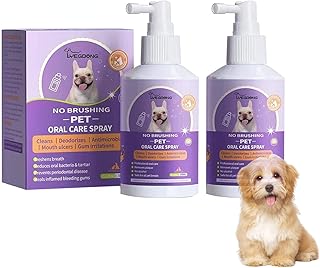 2 Pcs 2023 New Pet Clean Teeth Cleaning Spray for Dogs & Cats, Pet Clean No Brushing Pet Oral Care Spray, Pet Breath Freshener Spray Care Cleaner, Eliminate Bad Breath