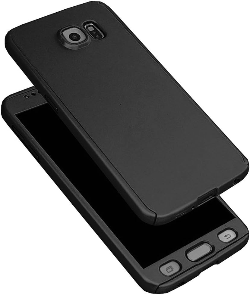 iPaky 360 Protective Body Case with curved screen guard for Samsung Galaxy S7 Edge - Black